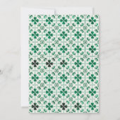 Goud Modern Groen St. Patrick's Day Baby shower Kaart (Achterkant)