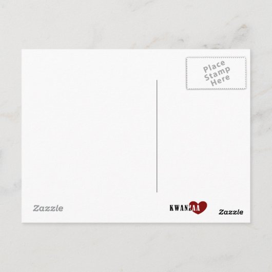 Goud Modern Happy Kwanzaa Briefkaart (Achterkant)