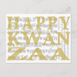 Goud Modern Happy Kwanzaa Briefkaart