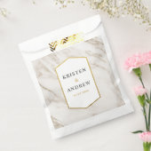 Goud Modern | Marmeren bruiloft gunsttas Bedankzakje (Gezegeld)