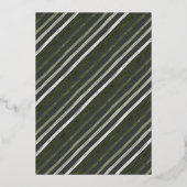 Goud Modern Merry 3 Fotocollage Grijs Kerstmis Folie Feestdagenkaart (Achterkant)