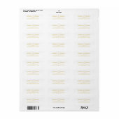 Goud | Modern Minimaal Script Retouradreslabel Etiket (Full Sheet)