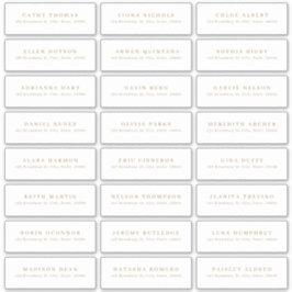 Goud modern minimalistisch label voor bezoekersadr