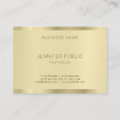 Goud Modern Minimalistische Sjabloon Elegant Eenvo Visitekaartje (Achterkant)