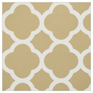 Goud Modern Quatrefoil Grote Schaal Stof