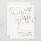 Goud Modern Script Elke leeftijd Verrassing Verjaa Kaart (Voorkant / Achterkant)