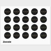Goud Modern Script SAVE THE DATE Elke Kleur Aangep Ronde Sticker (Vel)