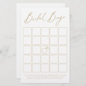 Goud modern script vrijgezellenfeest bingo (Voorkant / Achterkant)