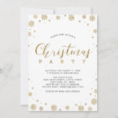 Goud | Modern Snowflakes kerstfeest Kaart (Voorkant)