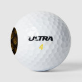 Goud Moderne Boho Elegante Abstracte Kunst Patroon Golfballen (Logo)