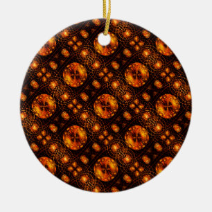 Goud Moderne Boho Elegante Abstracte Kunst Patroon Keramisch Ornament