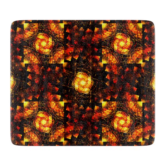 Goud Moderne Boho Elegante Abstracte Kunst Patroon Snijplank (Voorkant)