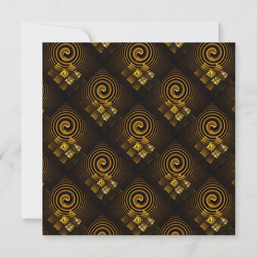 Goud Moderne Boho Elegante Abstracte Kunstpatroon  (Voorkant)