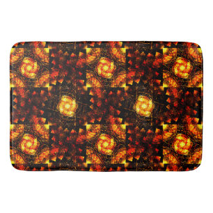 Goud Moderne Boho Elegante Abstracte Kunstpatroon  Badmat