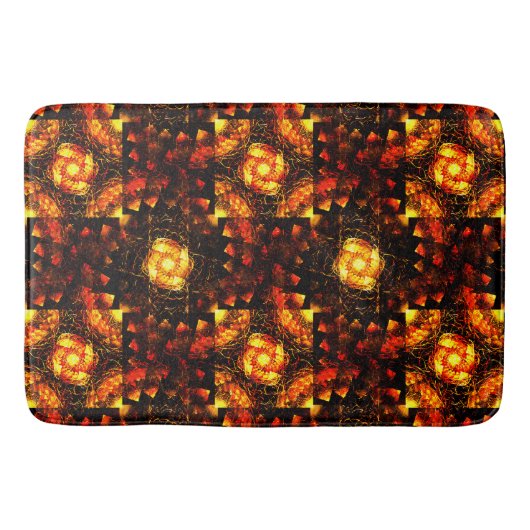 Goud Moderne Boho Elegante Abstracte Kunstpatroon Badmat (Voorkant)
