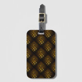 Goud Moderne Boho Elegante Abstracte Kunstpatroon  Bagagelabel (Voorkant (verticaal))
