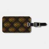 Goud Moderne Boho Elegante Abstracte Kunstpatroon Bagagelabel (Voorkant horizontaal)