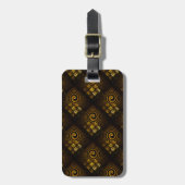 Goud Moderne Boho Elegante Abstracte Kunstpatroon Bagagelabel (Voorkant verticaal)