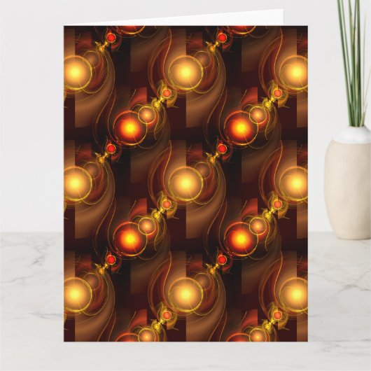 Goud Moderne Boho Elegante Abstracte Kunstpatroon Bedankkaart (Voorkant)