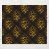 Goud Moderne Boho Elegante Abstracte Kunstpatroon Bier Etiket (Enkel label)
