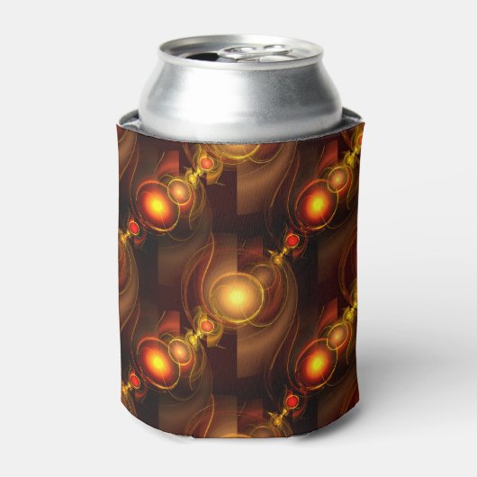 Goud Moderne Boho Elegante Abstracte Kunstpatroon Blikjeskoeler (Blikje Voorkant)