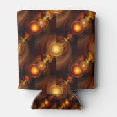 Goud Moderne Boho Elegante Abstracte Kunstpatroon Blikjeskoeler (Achterkant)
