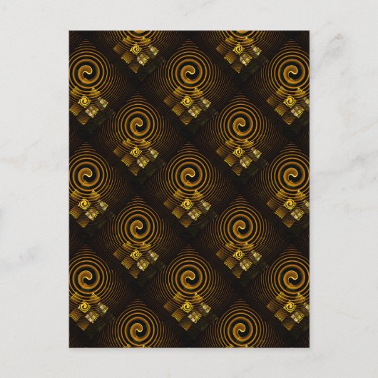 Goud Moderne Boho Elegante Abstracte Kunstpatroon Briefkaart (Voorkant)