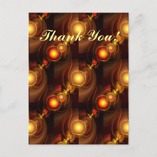 Goud Moderne Boho Elegante Abstracte Kunstpatroon Briefkaart (Voorkant)