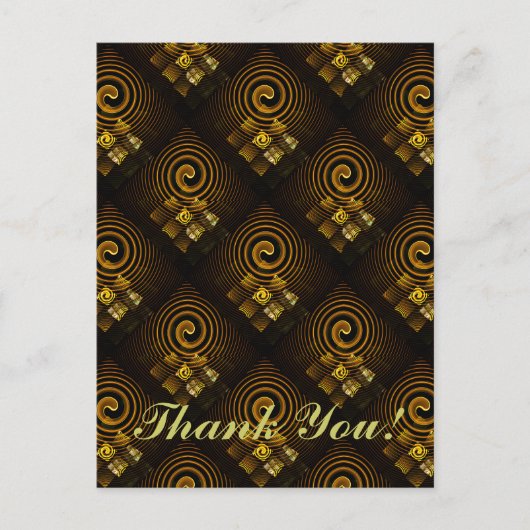 Goud Moderne Boho Elegante Abstracte Kunstpatroon Briefkaart (Voorkant)
