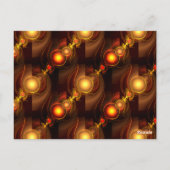 Goud Moderne Boho Elegante Abstracte Kunstpatroon  Briefkaart (Achterkant)