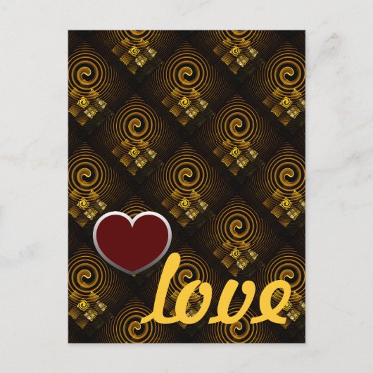 Goud Moderne Boho Elegante Abstracte Kunstpatroon Briefkaart (Voorkant)