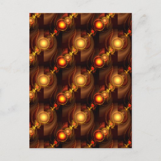 Goud Moderne Boho Elegante Abstracte Kunstpatroon Briefkaart (Voorkant)