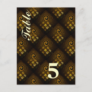 Goud Moderne Boho Elegante Abstracte Kunstpatroon Briefkaart