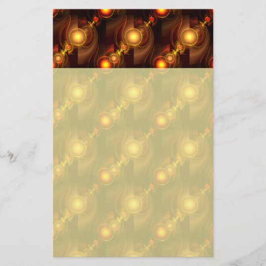 Goud Moderne Boho Elegante Abstracte Kunstpatroon Briefpapier (Voorkant)