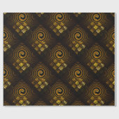 Goud Moderne Boho Elegante Abstracte Kunstpatroon Cadeaupapier (Vlak)