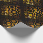 Goud Moderne Boho Elegante Abstracte Kunstpatroon Cadeaupapier (Hoek)