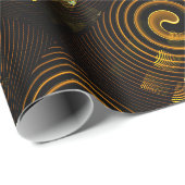 Goud Moderne Boho Elegante Abstracte Kunstpatroon Cadeaupapier (Rol Hoek)