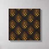 Goud Moderne Boho Elegante Abstracte Kunstpatroon Canvas Afdruk (Voorkant)
