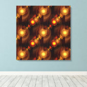 Goud Moderne Boho Elegante Abstracte Kunstpatroon  Canvas Afdruk (Insitu (Houten vloer))