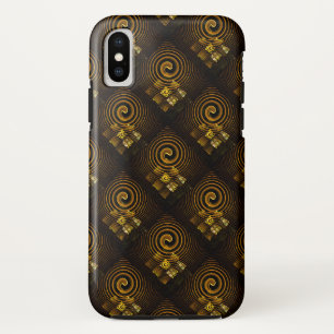 Goud Moderne Boho Elegante Abstracte Kunstpatroon Case-Mate iPhone Case