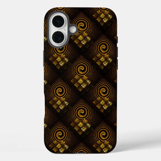 Goud Moderne Boho Elegante Abstracte Kunstpatroon  Case-Mate iPhone Case (Achterkant)