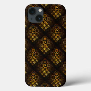 Goud Moderne Boho Elegante Abstracte Kunstpatroon Case-Mate iPhone Case
