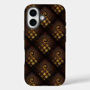 Goud Moderne Boho Elegante Abstracte Kunstpatroon  iPhone 16 Hoesje