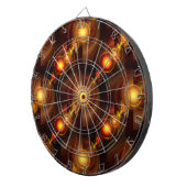 Goud Moderne Boho Elegante Abstracte Kunstpatroon  Dartbord (Voorkant Rechts)