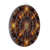 Goud Moderne Boho Elegante Abstracte Kunstpatroon  Dartbord (Voorkant Links)