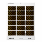 Goud Moderne Boho Elegante Abstracte Kunstpatroon Etiket (Full Sheet)