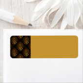 Goud Moderne Boho Elegante Abstracte Kunstpatroon  Etiket (Insitu)