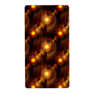 Goud Moderne Boho Elegante Abstracte Kunstpatroon Etiket