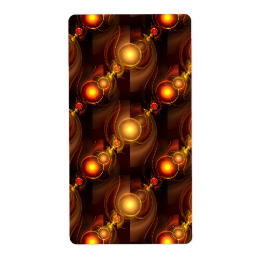 Goud Moderne Boho Elegante Abstracte Kunstpatroon Etiket (Voorkant)