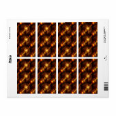Goud Moderne Boho Elegante Abstracte Kunstpatroon Etiket (Full Sheet)